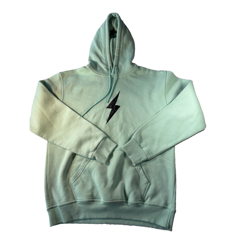 Bruce Bolt XL Hoodie Mint Green Heavyweight Fleece Embroidered Logo Texas